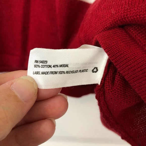 Gap Merlot Red & Cream White Striped Sweater - Picture 5 of 7